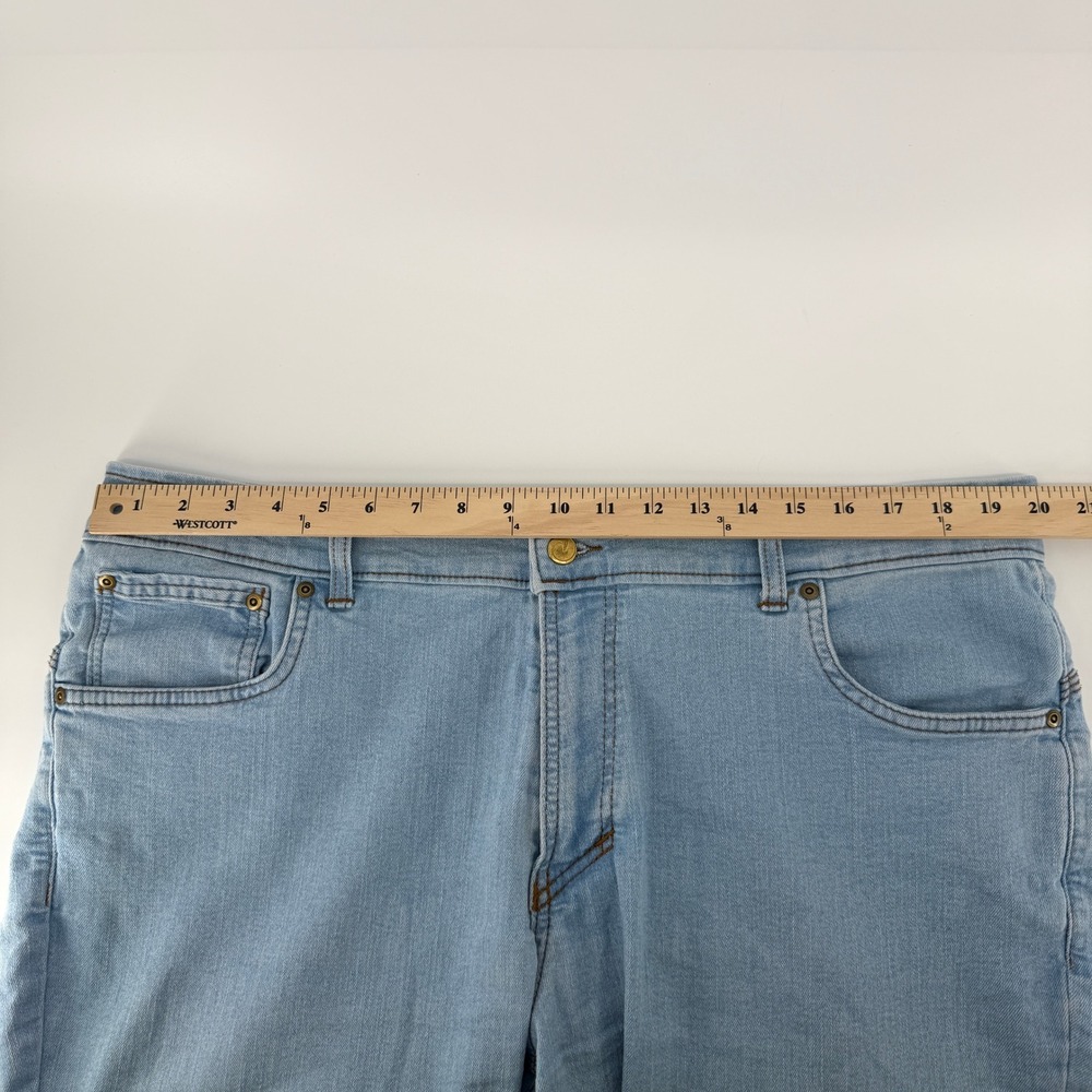 Origin Jeans Mens 40x29 (Tag 36x30) Light Blue Straight Leg Denim Made in USA - Picture 9 of 16